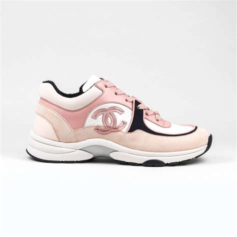 chanel pink and black lace shoe|chanel sneakers pink.